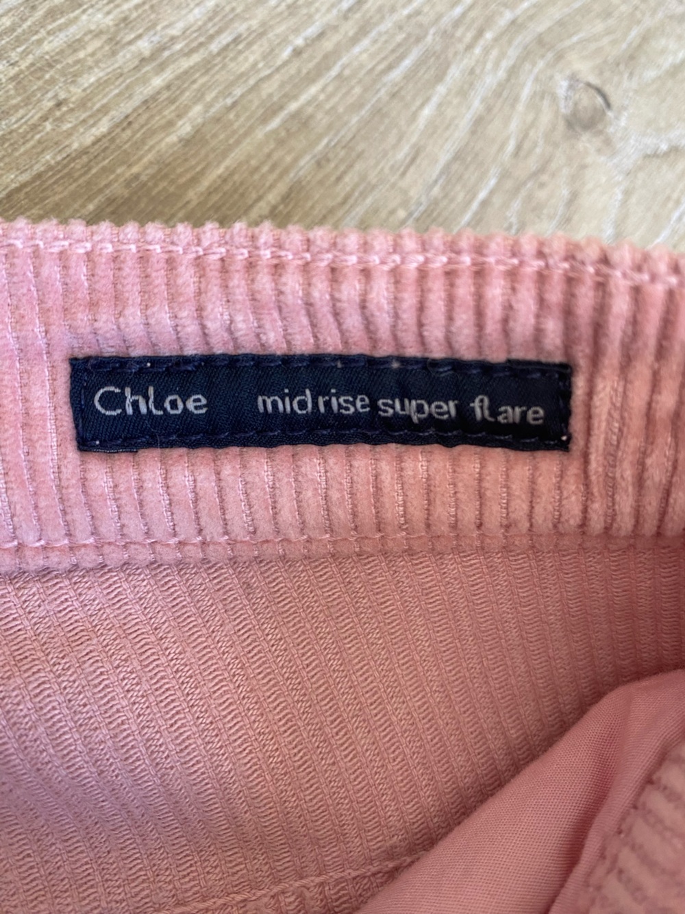 Citizens of Humanity Pink Corduroy Chloe Mid-rise Super Flare Jeans Size 27 - Picture 4 of 10
